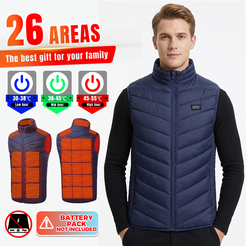Winter Clothing Hiking - เสื้อกั๊กอุ่นอัจฉริยะ 26 โซน สำหรับชายและหญิง เสื้อกั๊กบุซับในกันหนาว สำหรับเล่นสกี