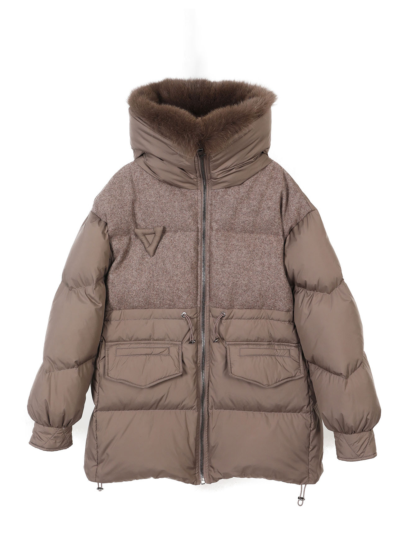 Winter Clothing Pk - เสื้อแจ็คเก็ตดาวน์ผู้หญิงไซส์ใหญ่ รุ่น Maomaokong พร้อมปกขนสุนัขจิ้งจอกแท้ กันลม อุ่น