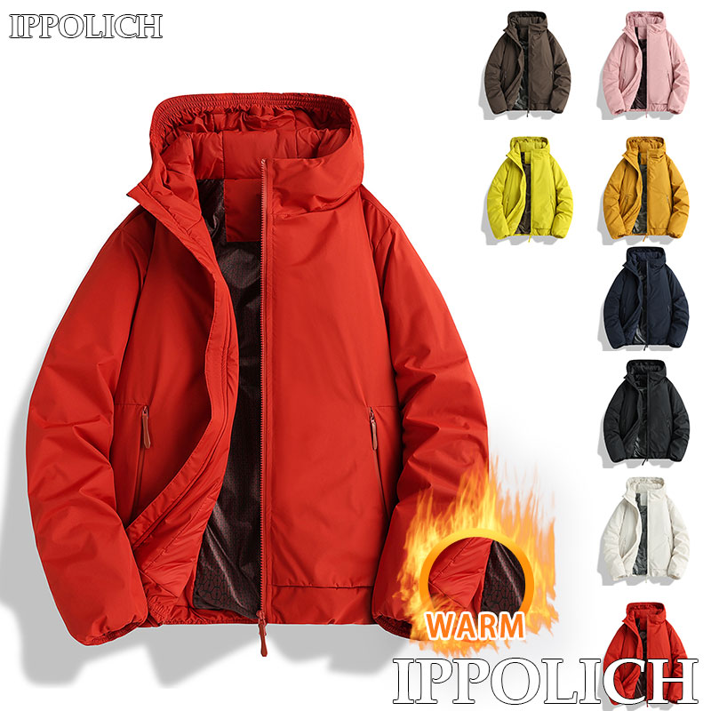 Winter Clothing Hiking - เสื้อแจ็คเก็ตกันหนาวสำหรับฤดูใบไม้ร่วงและฤดูหนาว ป้องกันลม กันน้ำ เสื้อแจ็คเก็ตแบบมีฮู้ดสำหรับผู้ชายและผู้หญิง สไตล์ลำลอง เหมาะสำหรับเล่นกีฬา