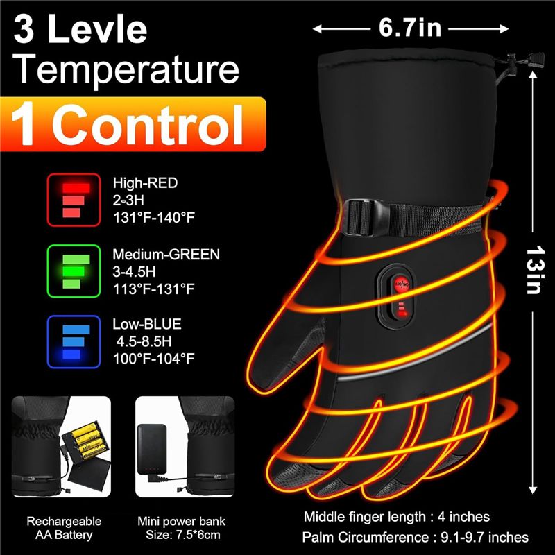 A07T-ถุงมือไฟฟ้าให้ความร้อน ถุ - Heated Gloves Electric บทวิจารณ์และราคา