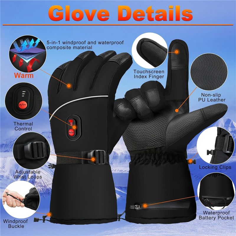A07T-ถุงมือไฟฟ้าให้ความร้อน ถุ - Heated Gloves Electric บทวิจารณ์และราคา